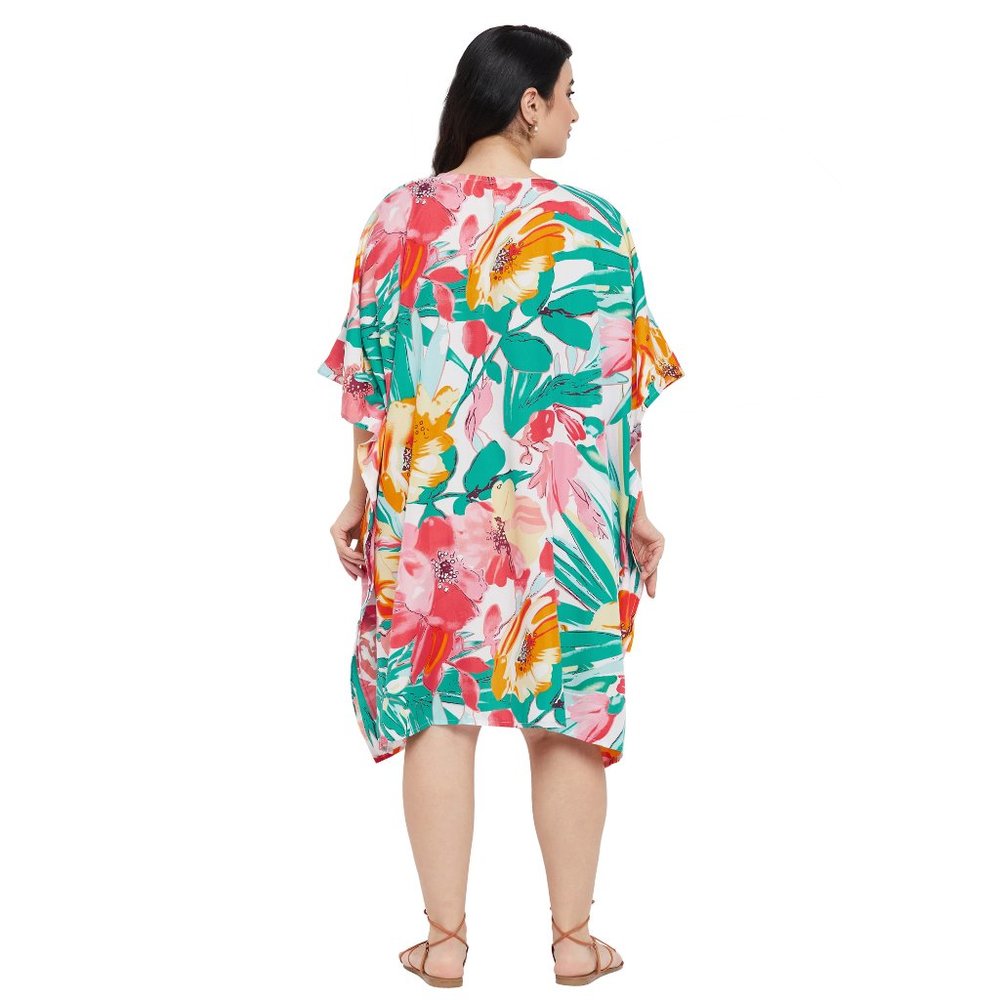 Tropical Floral V-Neck Tunic - Picture 5 of 7